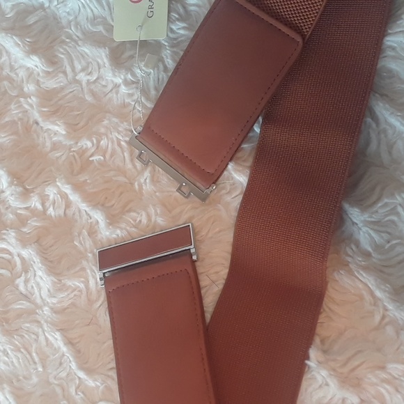 Grace Karen Carmel Elastic Belt NEW - Picture 4 of 5